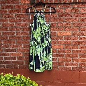 🌴Lilly Pulitzer 🌴 palm tree chain halter dress
